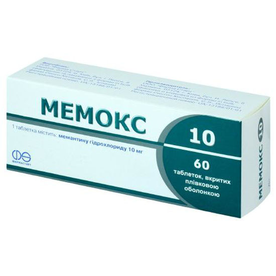 Мемокс 10 таблетки 10 мг №60.